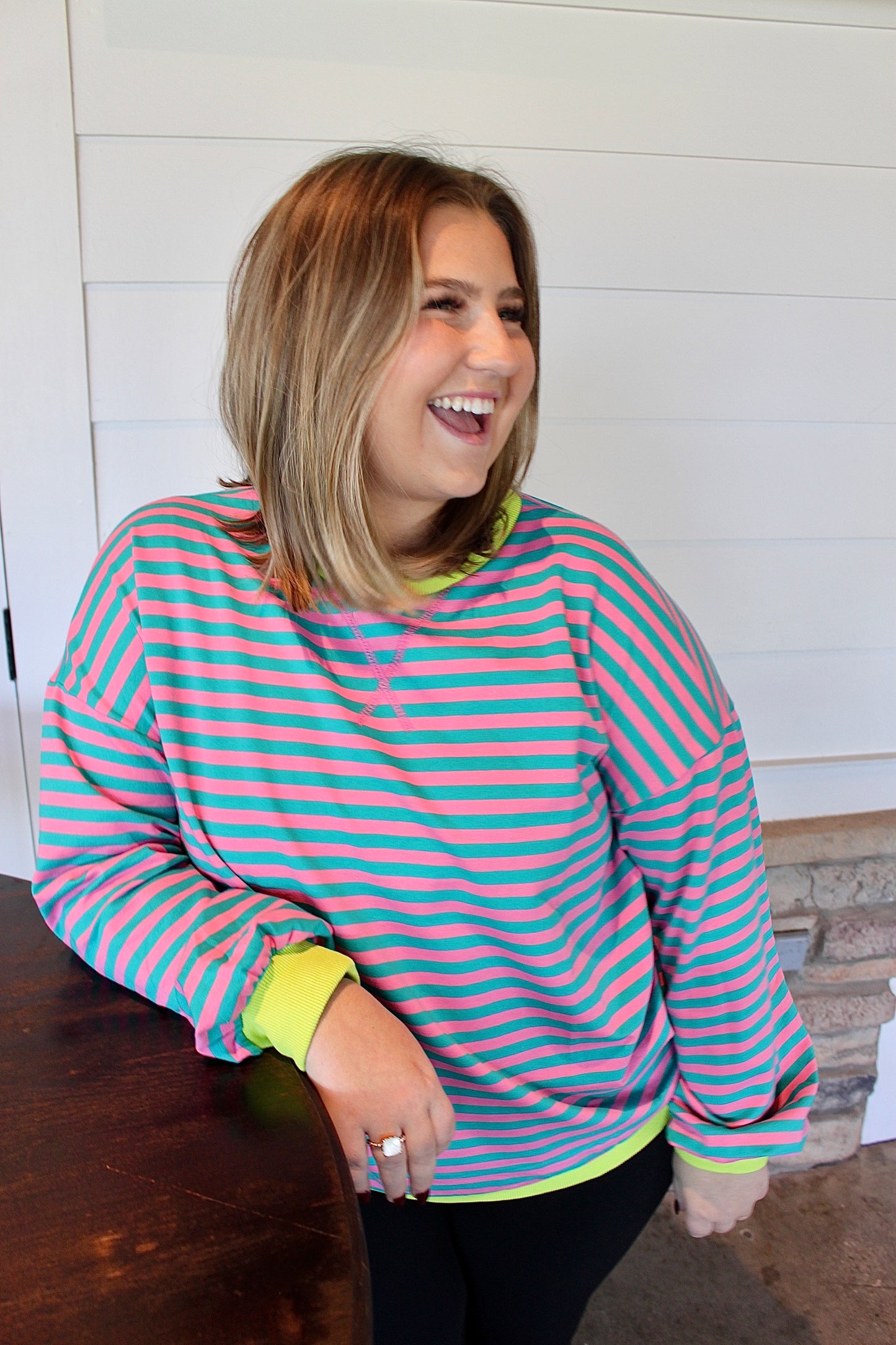 Striped Long-Sleeve Top