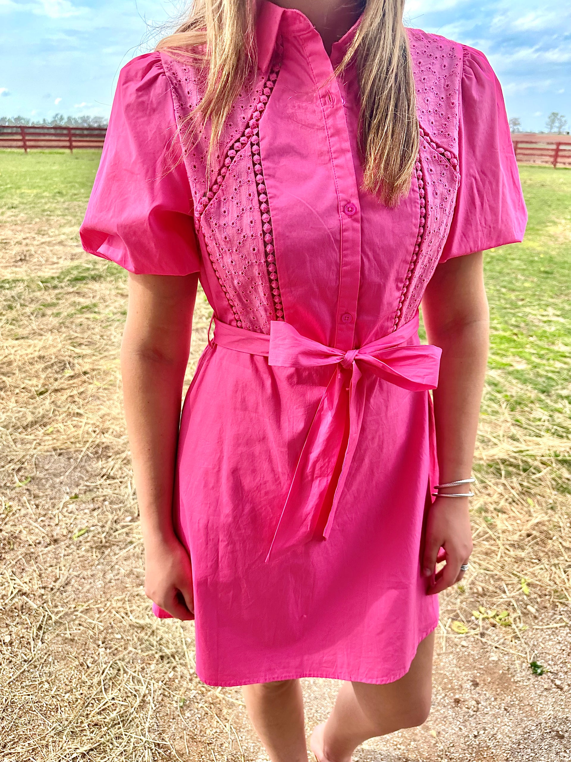 pink bubble dress with sleeves Love Pink Bubble Mini Dress Small